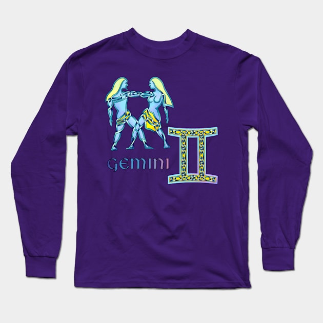 Gemini Long Sleeve T-Shirt by KnotYourWorld4